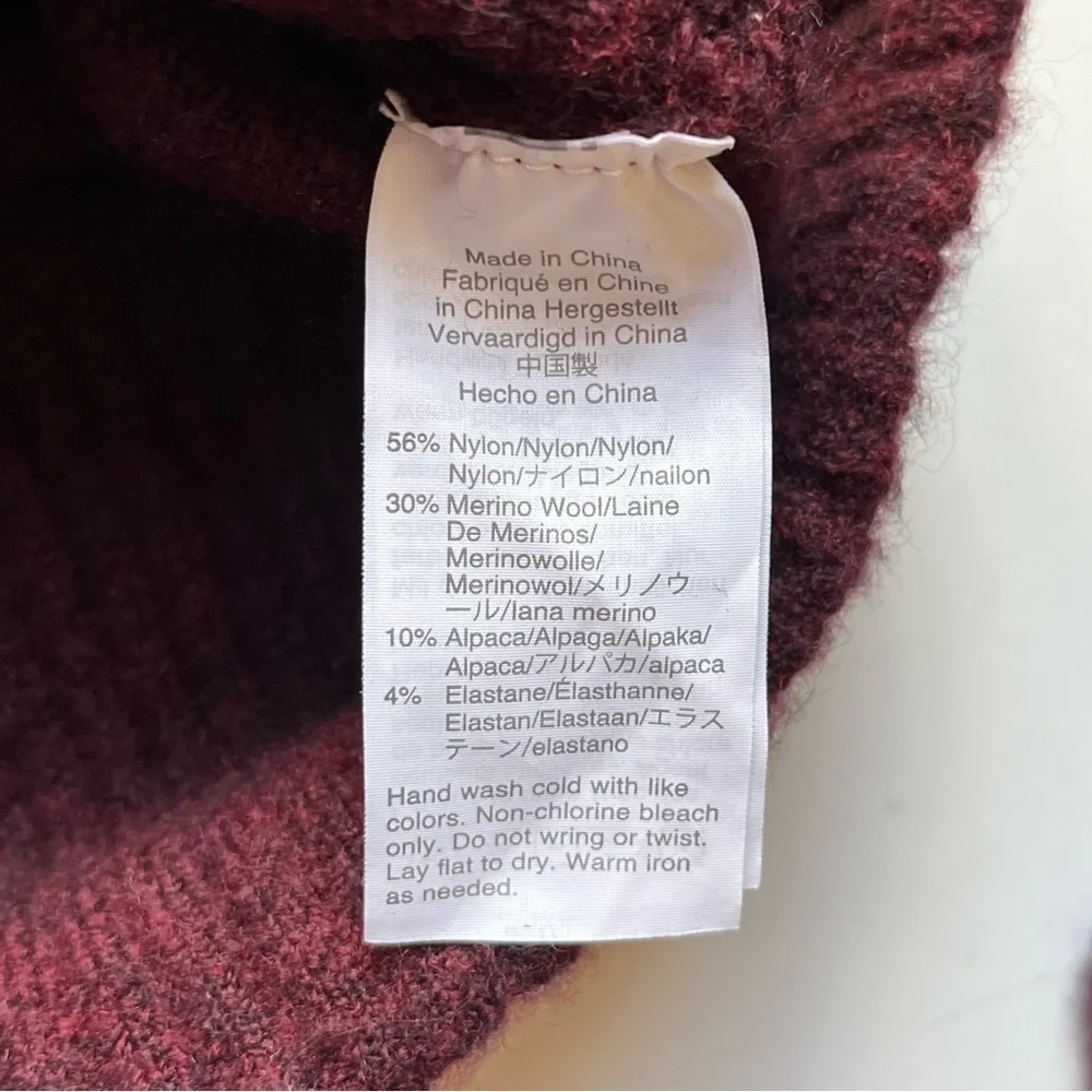 J.Crew Maroon Alpaca Blend Sweater Size Small